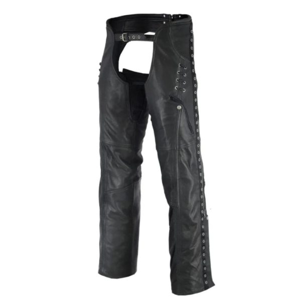 Womens Motorcycle Riding Leather Chaps