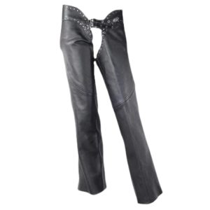Women's Zenith Black Open-Back Chaps