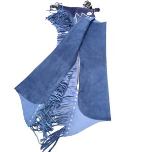 Blue Suede Cowboy Fringe Chaps