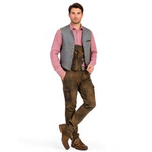 Coffner men's brown suede Western pants
