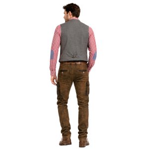 Brown suede riding pants for men