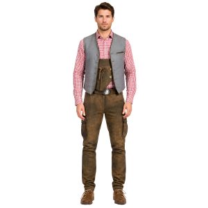 Coffner Brown Mens Suede Pants