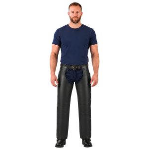 Nomad Nebula Mens Biker Leather Chaps