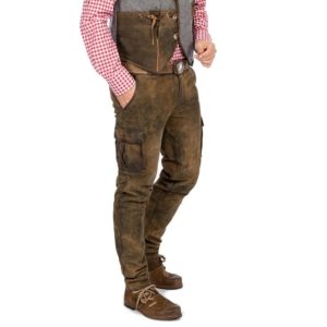 Coffner Brown Mens Suede Pants