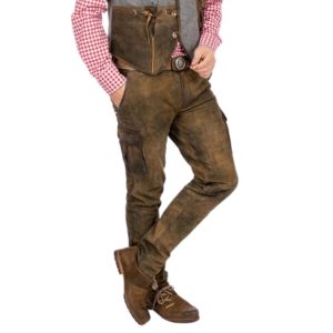 Coffner Brown Mens Suede Pants
