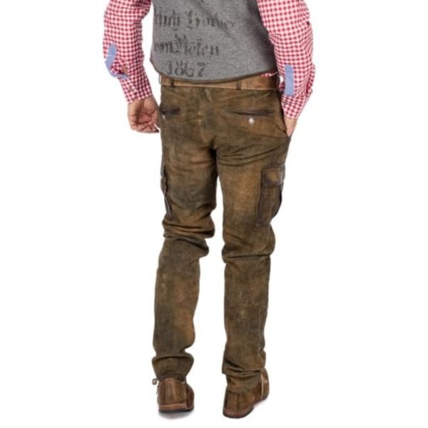 Coffner Brown Mens Suede Pants