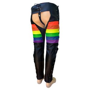 Gay Pride Rainbow Leather Chaps