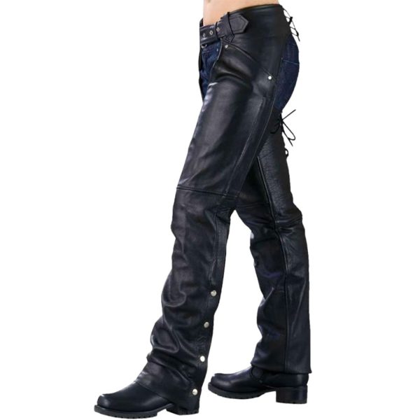Nomad Nebula Mens Biker Leather Chaps