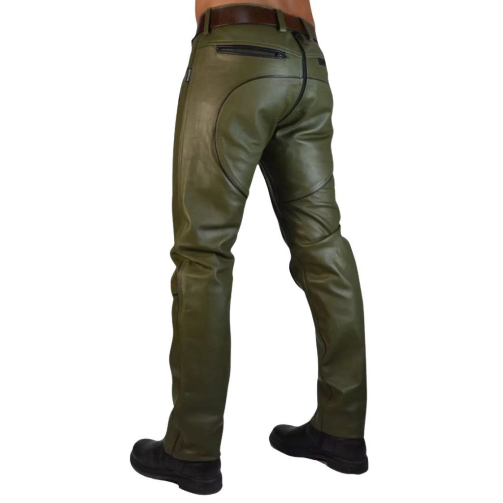 Chaps Cuir Homme Priape – Style Biker/western, Lacets, 2 Pièces, Occasion (sans 2 Rivets)