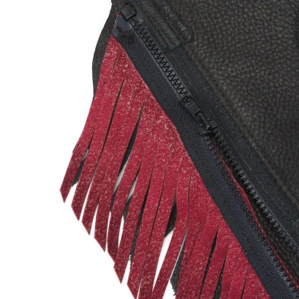 Stallion Black Womens Suede Chaps