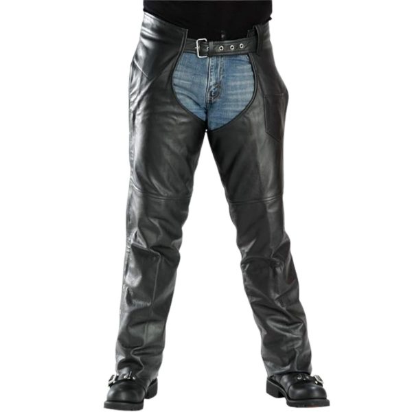 Viper Venture Men's Leather Motorcycle Chaps