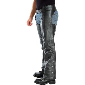 Viper Venture Men's Leather Motorcycle Chaps