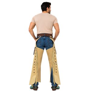 Buckaroo leather riding chinks for Western riders