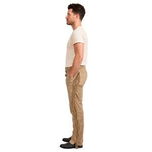 Western riding chaps with side fringe detailing