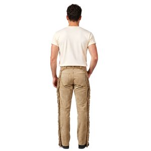 Cattleman Shield leather chinks for ranch riding
