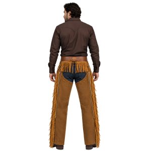 Western suede leather chaps for riders and ranchers