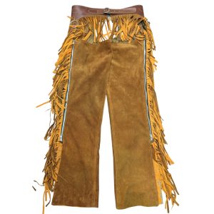 Handcrafted Suede Leather Rodeo Chaps with Fringes