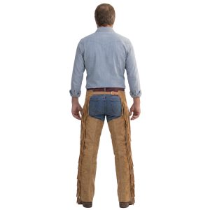 Suede leather riding chinks with adjustable buckles