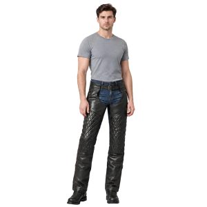 Midnight Rider men's leather biker chaps