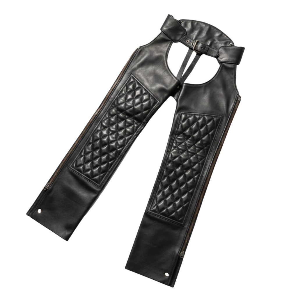 Elixir White Leather Assless Chaps