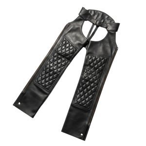 Midnight Rider open-back ventilated leather chaps