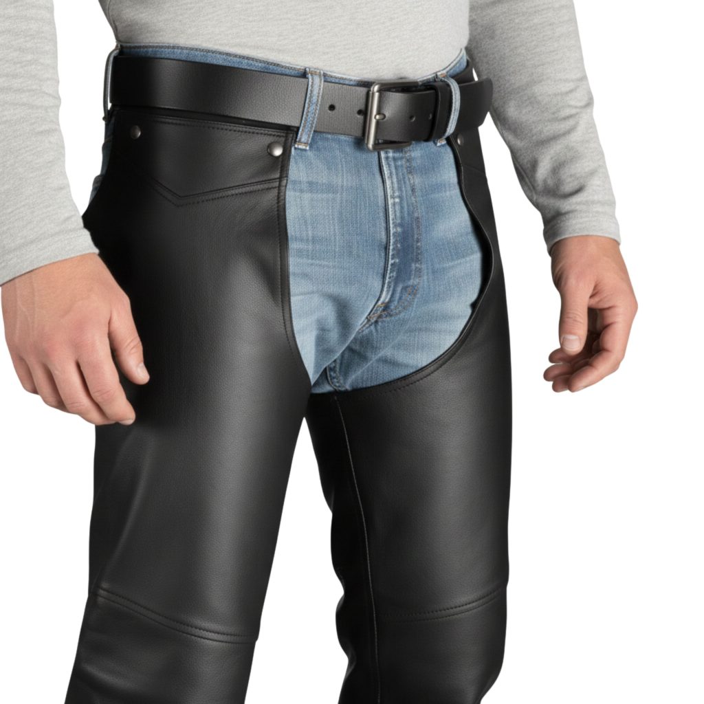Black Milwaukee Mens Assless Chap