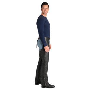 Assless leather work chaps for men