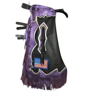 American Flag Purple and Black Rodeo Chaps
