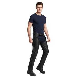 Milwaukee black leather assless chaps for men