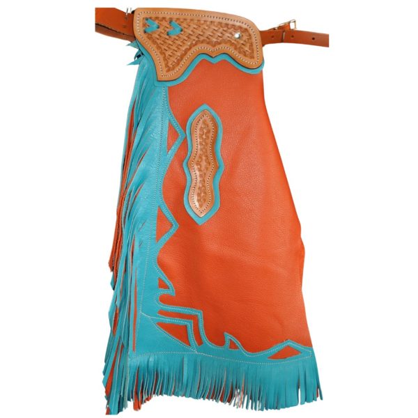 Custom Orange Rodeo Chaps