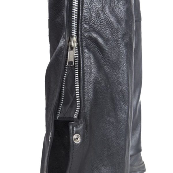 Eclipse Black Leather Assless Chap