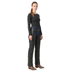 Enchanted Noir leather biker chaps