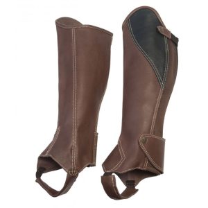 Brown Leather Half Chaps