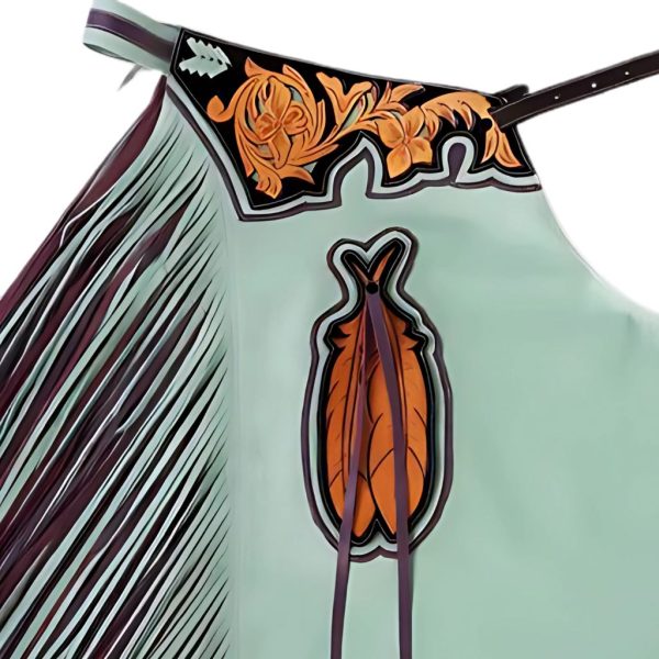 light blue western chaps