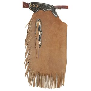 Custom Cowboy Suede Leather Chinks
