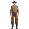 Custom Cowboy Suede Leather Chinks