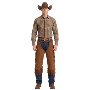 Custom Cowboy Suede Leather Chinks