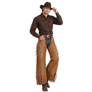 Custom Cowhide Leather Western Chinks with Fringe