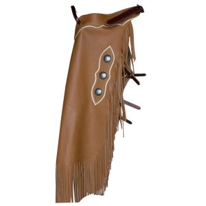 Custom Western Chinks Cowhide Leather with Fringe