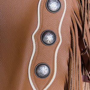 Custom Western Chinks Cowhide Leather with Fringe
