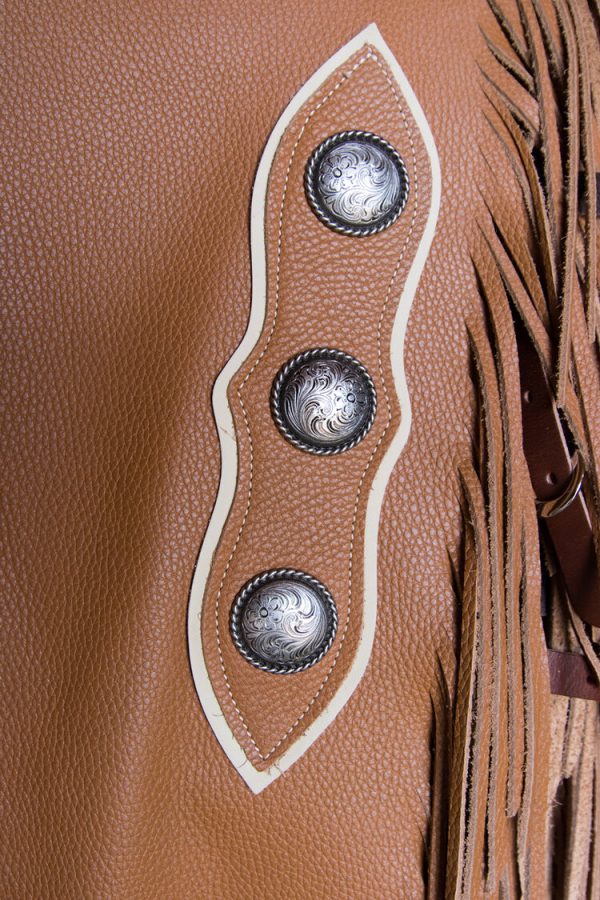 Custom Western Chinks Cowhide Leather with Fringe