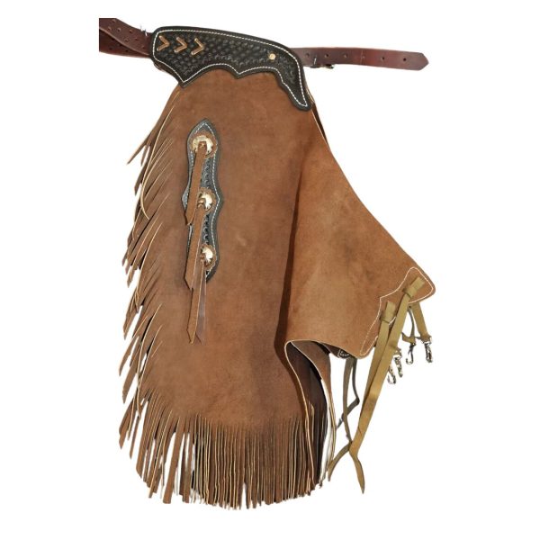Custom Cowboy Suede Leather Chinks