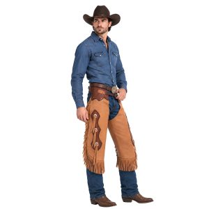 Handcrafted Cowhide Leather Western Chinks