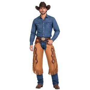 Handmade Western Cowhide Leather Chinks