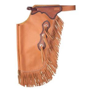 Handmade Western Cowhide Leather Chinks