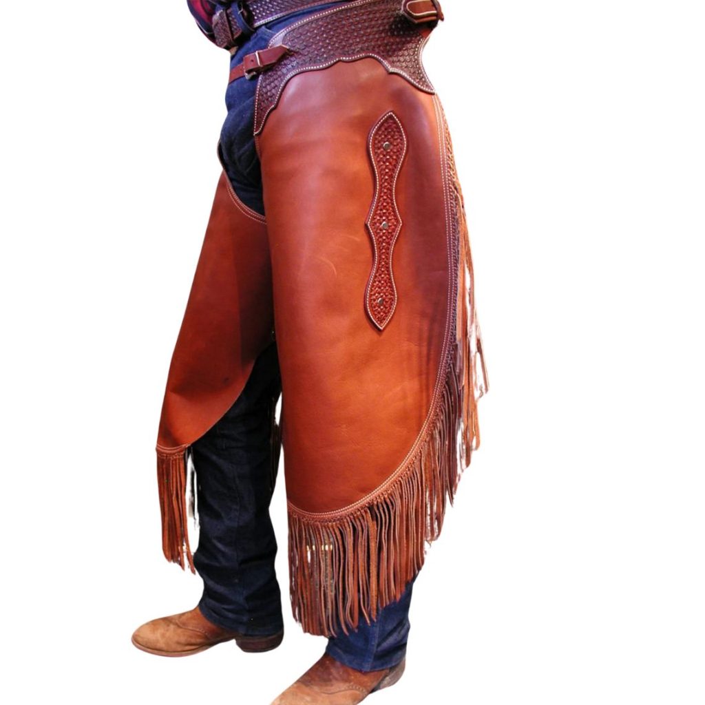 Ranch Rider Brown Leather Western Chaps