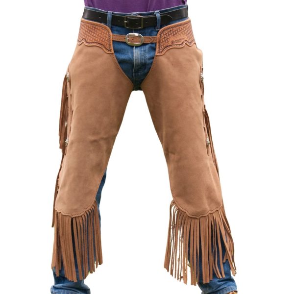 Rugged Brown Suede Chink Chaps