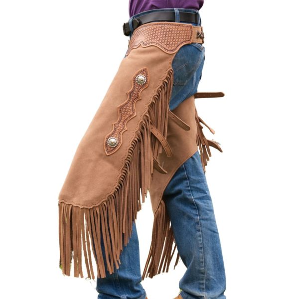 Rugged Brown Suede Chink Chaps
