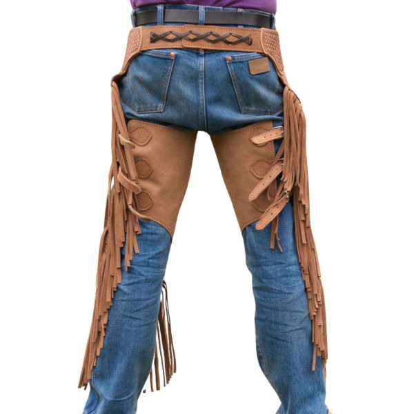 Rugged Brown Suede Chink Chaps
