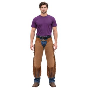 Rugged Brown Suede Chinks Chaps